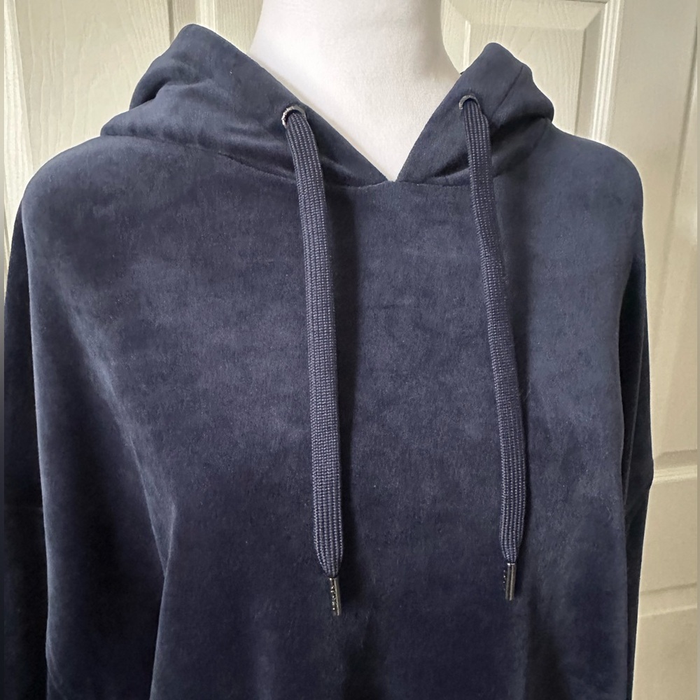 DKNY Sport Velvet Hoodie, navy blue, Medium